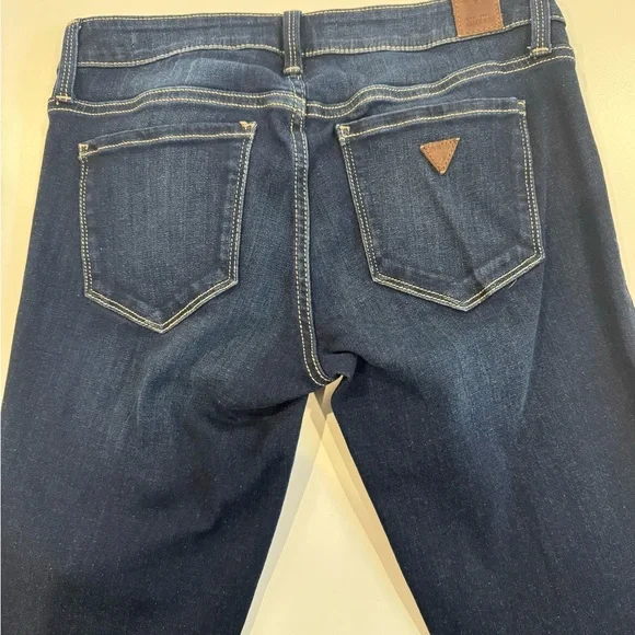 2/$20 Women's Guess Power Skinny Dark Blue Jeans - Picture 7 of 8
